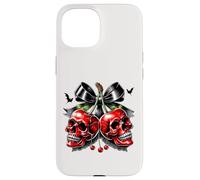 Vintage Halloween Spooky Cherry Bow Case for iPhone 15