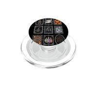 Vintage Halloween Spooky Pumpkin Ghost Bat Decor Vibes PopSockets PopGrip for MagSafe