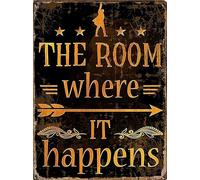 Vintage Halloween Tin Sign The Room Where It Happens tin Sign, Hamilton Musical Art Prints, Alexander Hamilton Wall Decor, It is a Way of Life Retro Decoration 8X12 inch
