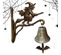 Vintage Halloween Witch Worthend - Cast Iron Halloween Port Hook | Halloweens H Doorbell, Hallowee-N Witch Ring Decorations for Porch, Shophearkers Bell for Front Door Court