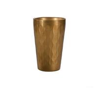 Vintage Hammered 304 Stainless Steel Double Wall Beer Mug, Insulated Metal Drinking Cup for Cold or Hot Beverages, Smooth for Edge Design(2 Gold)