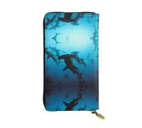 Vintage Hammerhead Sharks Print Leather Long Clutch Wallet â€“ Fashionable, Personalized, and Durable Coin Pocket