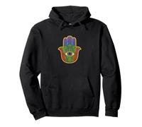 Vintage Hamsa Hand Eye of God Protection Symbol Pullover Hoodie