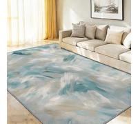 Vintage Hand Drawn Easy Care Low Pile Rugs 160 x 230 cm, Brush Strokes Colour Blocks Texture Washable Super Soft Anti skid Backing Carpet, for Living Room Bedroom Kitchen, Colourful