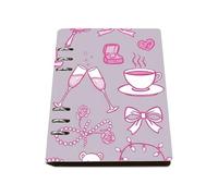 Vintage Hand Mirror A5 Notebook, Pu Leather A5 Notebooks, Lined Paper Notebook Spiral Bound 180Pages/90Sheets, Note Book for Meeting, Note Book Lined for Office, Study Essentials Journal Diary