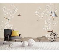 Vintage Hand Painted Bamboo Birds Art 3D Wallpaper Luxury Home Dining Decor Paste Sofa Living Room The Wall for Bedroom Mural-430cm×300cm
