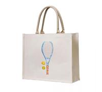 Vintage Handbag Tennis racket with tennis balls_2 Tote Bag cloth bag woman shopping cart bags ecological bags tote bag canvas Leisure Outdoor Holiday Gifts