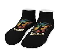Vintage Handball Men's Ankle Low Socks 1 Pair No Show Sock Low-Cut Athletic Socks for Women