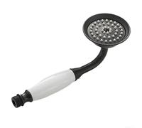 Vintage Handheld Shower Head - Brass Body, Multi-Spray Modes, Water-Saving System, Chrome Finish,Negro