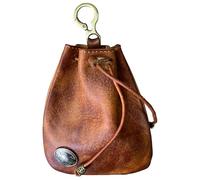 Vintage Handmade Genuine Leather Coin Purse - Retro Classic Small Wallet for Coins & Cards - Soft Distressed Cowhide Leather, Handcrafted Compact Change Pouch