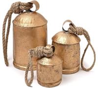 Vintage Handmade Rustic Door Hanging Bells Harmony Cow Bells for Lucky Christmas Décor Farmhouse Metal Shabby Chic Bell