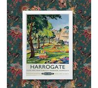 Vintage HARROGATE North Yorkshire British Railway Travel Retro Poster Wall Art Print | (A4 Framed - White Frame)