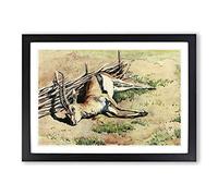 Vintage Harry Johnston Gazella Thomsoni Framed Print | A2 Black Framed Wall Art | Ready to Hang | Classic Nature Picture | Living Room Bedroom Lounge Office