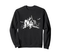 Vintage Haunted Halloween Ghost House Boo Boy Men Sweatshirt