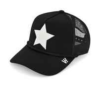 VINTAGE HAVANA Trucker Hats Women | Adjustable Snapback Hat | Glitter Stars | Pearl Star | Glitter Patch Black Star, White Pearls, One Size