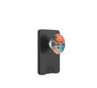 Vintage Hawaii Beach Cove Graphic Art PopSockets PopWallet for MagSafe