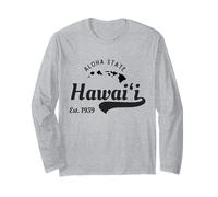 Vintage Hawaii Est. 1959 Aloha State - Hawaiian Islands Map Long Sleeve T-Shirt