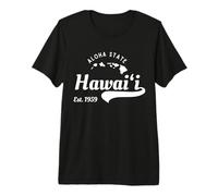 Vintage Hawaii Est. 1959 Aloha State - Hawaiian Islands Map Premium T-Shirt