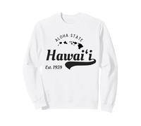 Vintage Hawaii Est. 1959 Aloha State - Hawaiian Islands Map Sweatshirt