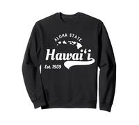 Vintage Hawaii Est. 1959 Aloha State - Hawaiian Islands Map Sweatshirt