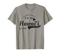 Vintage Hawaii Est. 1959 Aloha State - Hawaiian Islands Map T-Shirt
