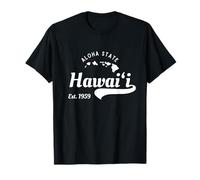 Vintage Hawaii Est. 1959 Aloha State - Hawaiian Islands Map T-Shirt