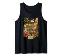Vintage Hawaii Flash Art Design Hawaiian Summer Icons Tank Top