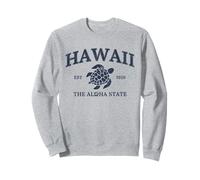 Vintage Hawaii The Aloha State Turtle Hawaiian Beach Surfing Sweatshirt