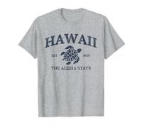Vintage Hawaii The Aloha State Turtle Hawaiian Beach Surfing T-Shirt