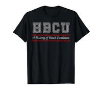 Vintage HBCU Black History Month & Excellence Acronym Value Graphic T-Shirt, Men, Black, XL