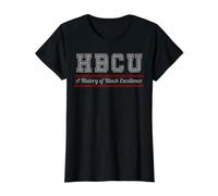 Vintage HBCU Black History Month & Excellence Acronym Value Graphic T-Shirt, Women, Black, S