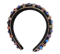 Vintage Headband Resin and Sponge Retro Royal Court Style Blue
