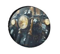 Vintage Headlight Lamp Motorcycle Spare Wheel Cover Waterproof Dustproof Tire Covers Universal Tyre Protector Fit 24"-36"