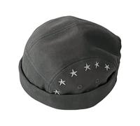 Vintage Headwear Hat Punk Casual Hip Hop Caps Brimless Adjustable Embroidered Skull for Children Outdoor Activity Caps Gray