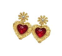 Vintage Heart Stud Earrings Valentine's Day Love-Heart Drop Dangle Earrings