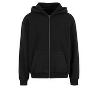 Vintage Heavy Full Zip Hoodie Build Your Brand Black XXXL