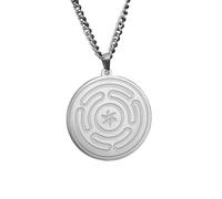 Vintage Hekate Wheel Strophalos Hecate Symbol Pendant Necklace Witchcraft Power Magic Goddess Kabbalah Amulet