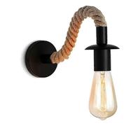 Vintage hemp rope wall light, industrial wall lamp ideal for a loft, hallway or bedroom, E27 light, 220V