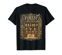 Vintage Herbal Apothecary Botanical Garden Nature Artwork Value Graphic T-Shirt, Men, Black, M