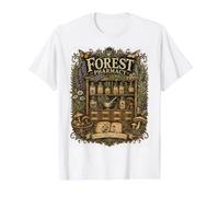 Vintage Herbal Apothecary Botanical Garden Nature Artwork Value Graphic T-Shirt, Men, White, S
