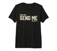 Vintage Here am I Send me Mission Travel The World Christian Premium T-Shirt