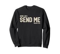 Vintage Here am I Send me Mission Travel The World Christian Sweatshirt