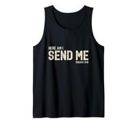 Vintage Here am I Send me Mission Travel The World Christian Tank Top