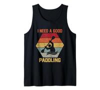 Vintage Hexagon Kayaker Kayaking I Need A Good Paddling Tank Top
