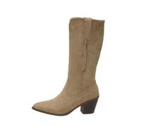 Vintage High Boots With Fringes Women's Western Cowboy Boots Pointed Toe Long Boots With Block Heel Large Size Suede Traditional Shoes, 36-43EU(Beige,6 UK)