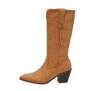 Vintage High Boots With Fringes Women's Western Cowboy Boots Pointed Toe Long Boots With Block Heel Large Size Suede Traditional Shoes, 36-43EU(Brown,6.5 UK)