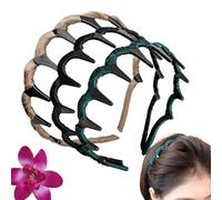 Vintage High Cranium Artificial Pearl Hairband, 3 Pack Bridal Hair Hoop Rhinestones for Women, Elegant B-raided Pearls Headbands with Teeth, Bridal Hair Hoop Rhinestones Hairs Accessories for Travel