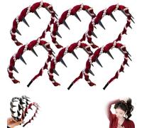 Vintage High Cranium Artificial Pearl Hairband, Elegant Bling Headbands for Women's, Non Slip Fashion High Cranium Hair Bands for Girls Curly Short Hair, Cool Gifts for Women
