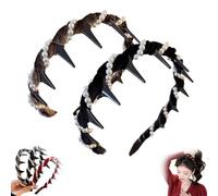 Vintage High Cranium Artificial Pearl Hairband, Elegant Bling Headbands for Women's, Non Slip Fashion High Cranium Hair Bands for Girls Curly Short Hair, Cool Gifts for Women