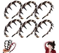 Vintage High Cranium Artificial Pearl Hairband, Elegant Bling Headbands for Women's, Non Slip Fashion High Cranium Hair Bands for Girls Curly Short Hair, Cool Gifts for Women